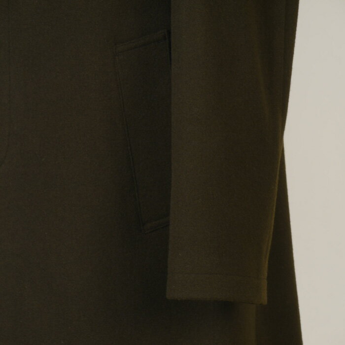 ステンカラー コート メンズ【Lサイズ】ビジネス カジュアル毛100％ ダークグリーン SG-L 21000 SC72076