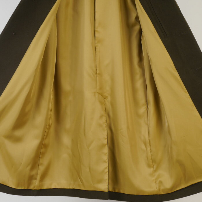 ステンカラー コート メンズ【Lサイズ】ビジネス カジュアル毛100％ ダークグリーン SG-L 21000 SC72076