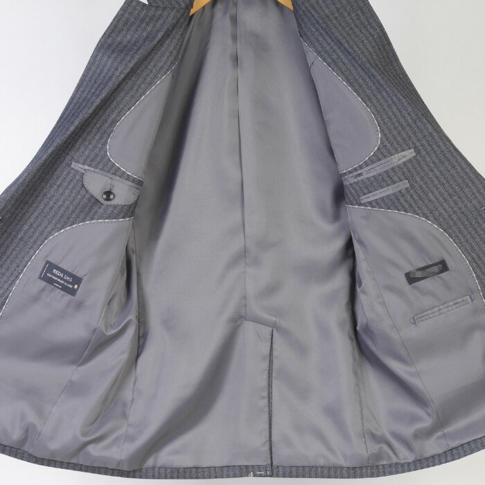 スーツ【REDA】レダノータック スリム ビジネス スーツ メンズ【AB4/AB5/AB6】グレー ストライプ 全2柄 27000 bi tRS2016