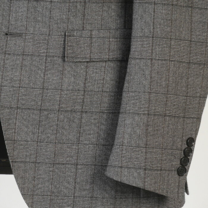 スーツ【CANONICO】カノニコ 1タック ビジネススーツ メンズ【Y8】段返り3釦 グレンチェック 27000 SS2102