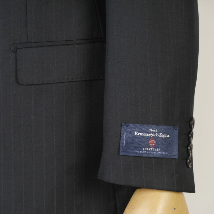 【ErmenegildoZegna】ゼニア「TRAVELLER」トラベラービジネススーツ メンズ ノータック スリム【AB体/BB体】本水牛釦使用 全2柄 45000 bi tRS4005