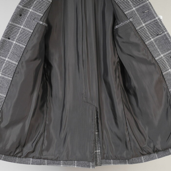 【半額】コートウール チェスターコート メンズ ビジネスコートLサイズ チェック柄 SG-L 18000 GC37032-g-