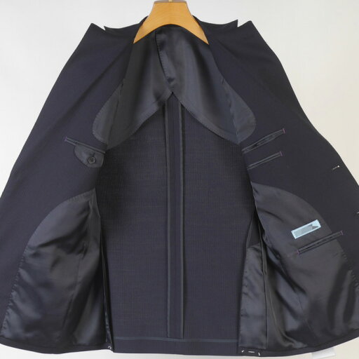 ビジネススーツ メンズノータック スリム本格台場仕立て サイドベンツ 洗えるパンツ【AB体】 全3柄 18000 me tRS7056