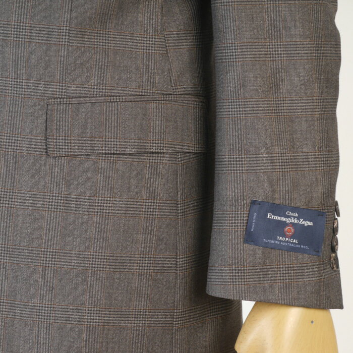 スーツ【ErmenegildoZegna】ゼニア「TROPICAL」トロピカルノータック スリム ビジネス スーツ メンズ本水牛釦使用 全5柄 bi 54000 tRS9037