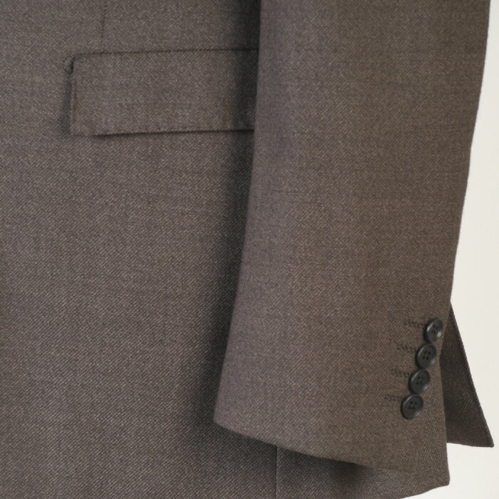 【訳あり】 スーツ洗える ノータック スリム ビジネススーツ メンズ【Y7】薄茶織り柄 11000 bssa2001