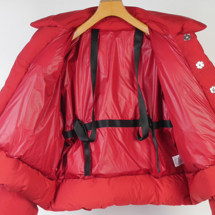 ダウンショート丈 ダウン ブルゾン レディース 【フリーサイズ】ラウンドカラー コート レッド 16000 LGC9003