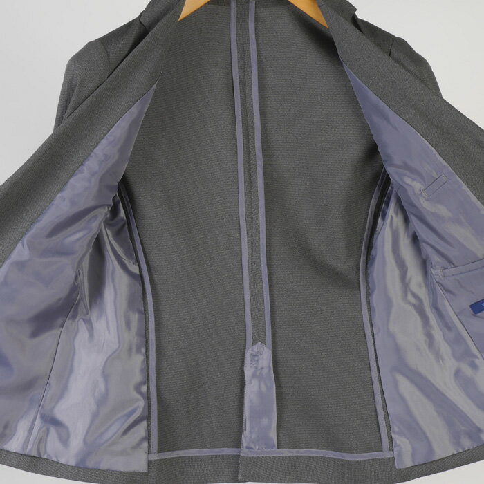 【訳あり】洗える レディース ジャケット【M】1ボタン 七分袖 清涼素材 グレー 2000 lbj617