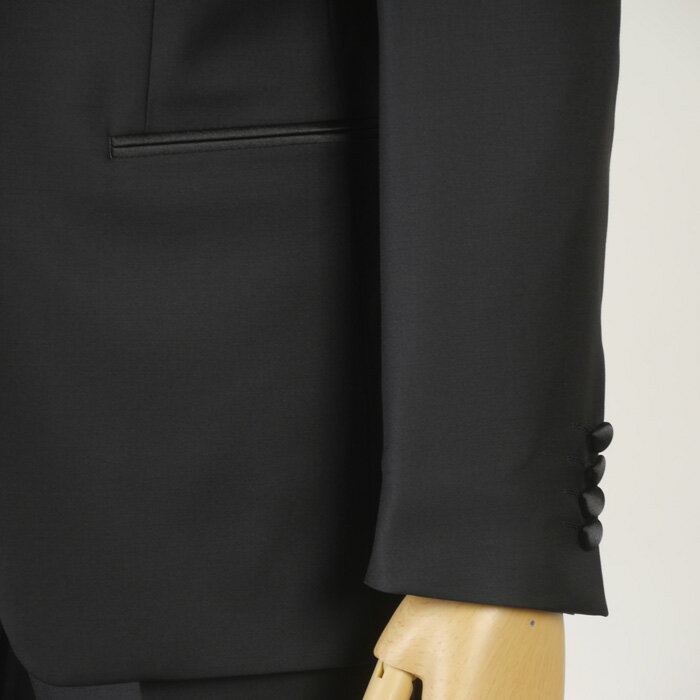 タキシード カノニコ 【CANONICO】 フォーマルスーツ メンズスリーピース ノータック シングル2釦ジャケット ダブル8釦ベスト付き 【ALサイズ】 45000 ST7503