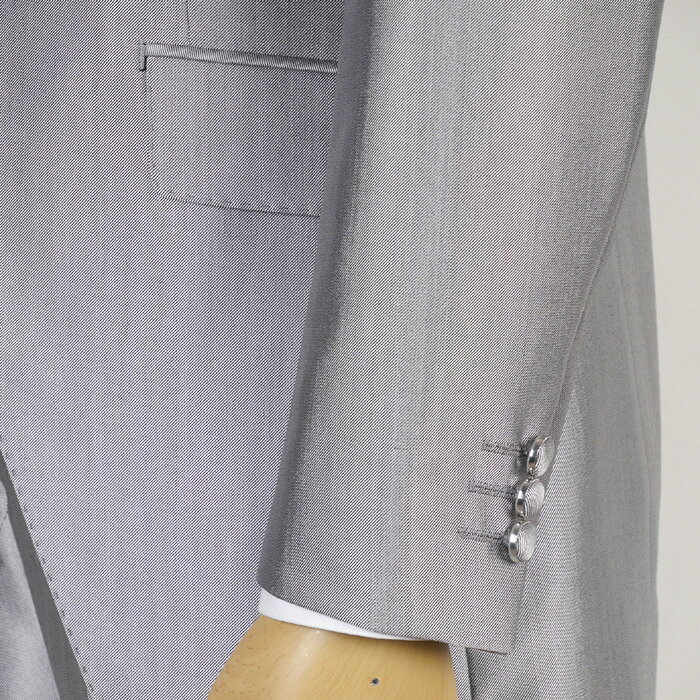 タキシード 【A体/BE体】 ピークドラペル 1釦 スリーピース ノータック アジャスタ...