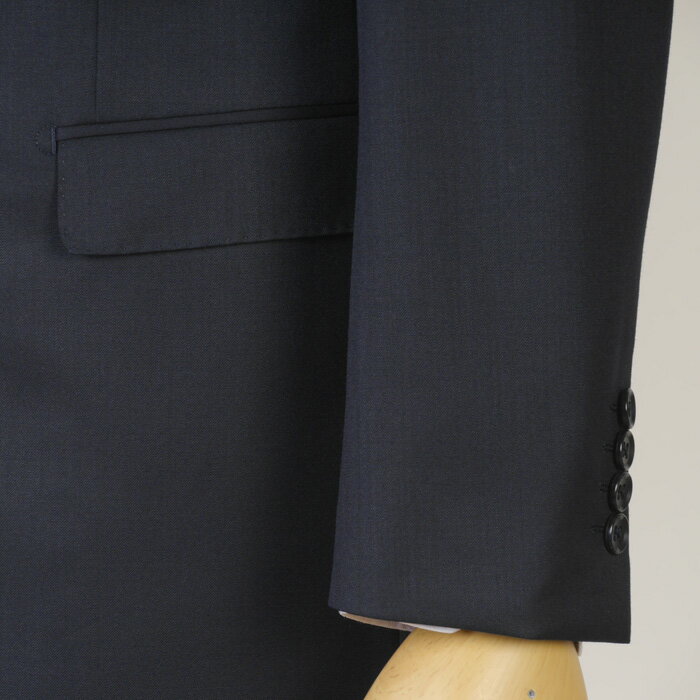 スーツノータック スリム ビジネススーツ メンズ 就活 面接 リクルートにも最適 丁寧縫製 【YA体/A7/AB7】濃紺・無地 20000 bi tgs80001