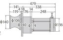 送料無料■■工進オンラインショップ■■工進　イカール　REN-7524 アンカー ウインチREN7524 750W 24V 電動 2