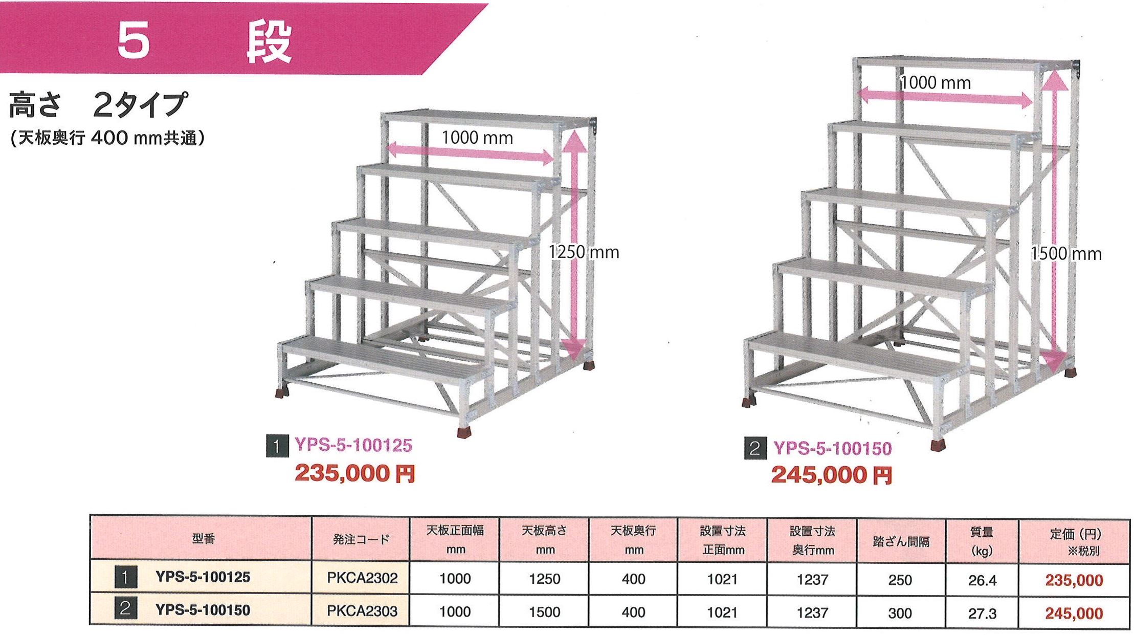Rakuten - 山善 アルミ作業台 ピカコーポレーション／山善　アルミ作業台（5段） ( YPS-5-100125 ) ( J0E29 )