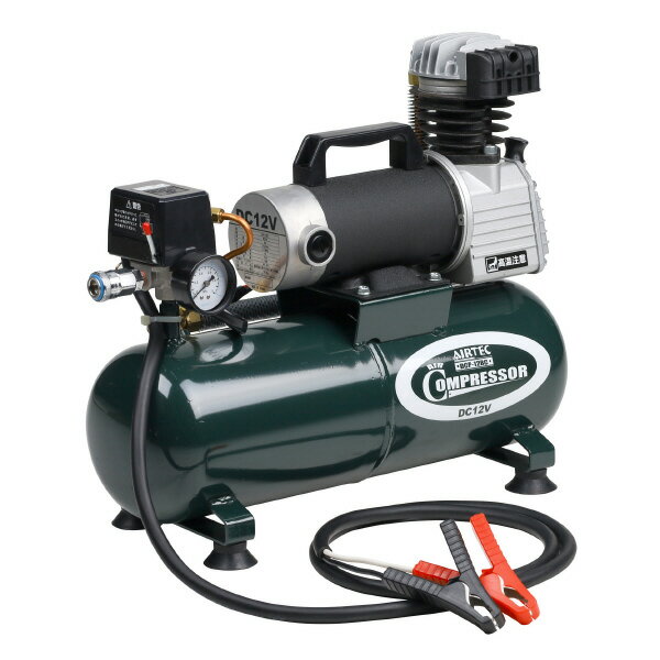 お届け先企業様限定 12V・DCエアーコンプレッサー ナカトミ DCP-12BC エアーコンプレッサー バッテリー駆動 出張整備 小型軽量 高性能 便利 静音 ポータブル 耐久性 AIRTEC DCP12BC