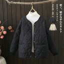 【限定特典最大P5倍+100円OFF】キルト コート キルティングコート キルティングジャケット レディース コート 秋冬 中綿 ノーカラー アウター ジャケット キルティング ショート キルトコート 羽織り 長袖 軽量 暖かい 大きいサイズ 可愛い 体型カバー