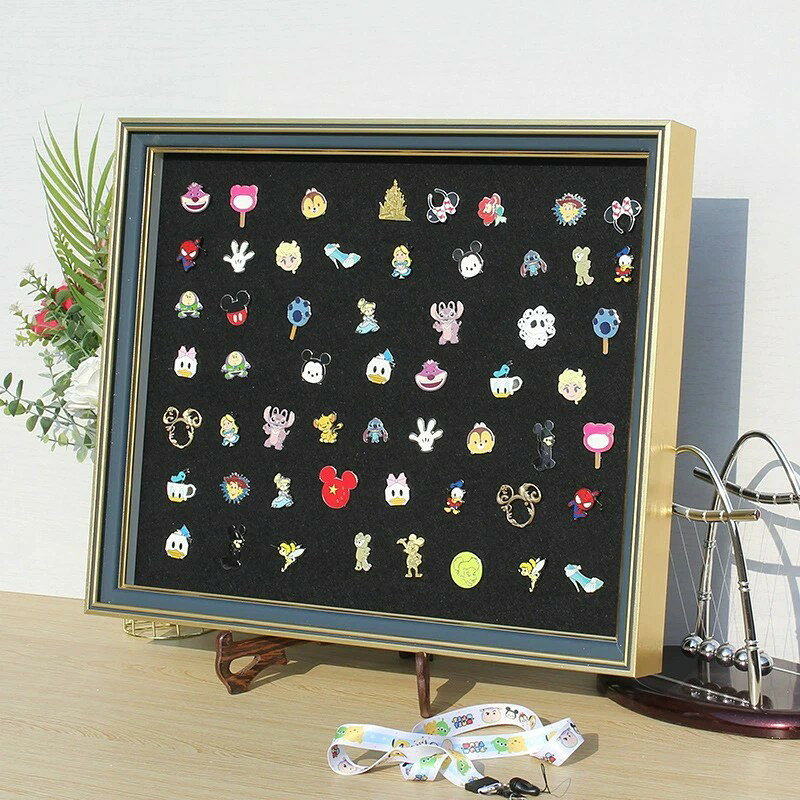 【最大P10】ピンバッジ ケース 木製ピンディスプレイケース ピン缶バッジ 収納ケース エナメルピンミリタリーバッジメダルディスプレイケース ピンズフレーム 収納可能