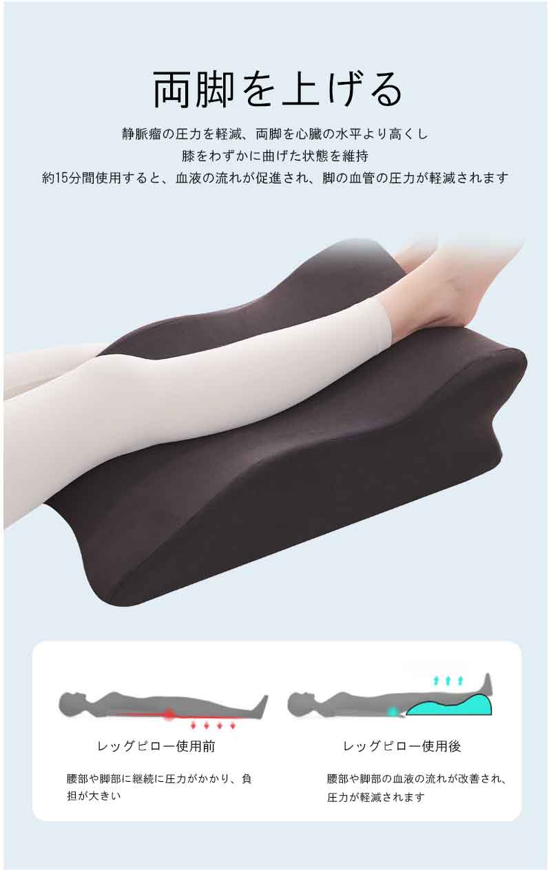 母の日 ギフト 父の日足枕 幅36cm 洗える 足枕 大きめ 足まくら カバー付き 高品質 むくみ 腰痛 反り腰 枕 ワイド シンプル 寝具 脚枕 足まくら yaboo-10013099 日用雑貨ヤブーショップ楽天市場店 サンプル画像3