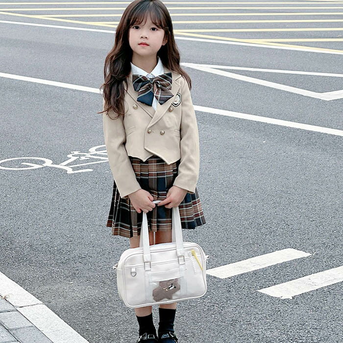 入学式 スーツ 女の子 4点セット フォーマルスーツ 子供スーツ キッズスーツ 子供...