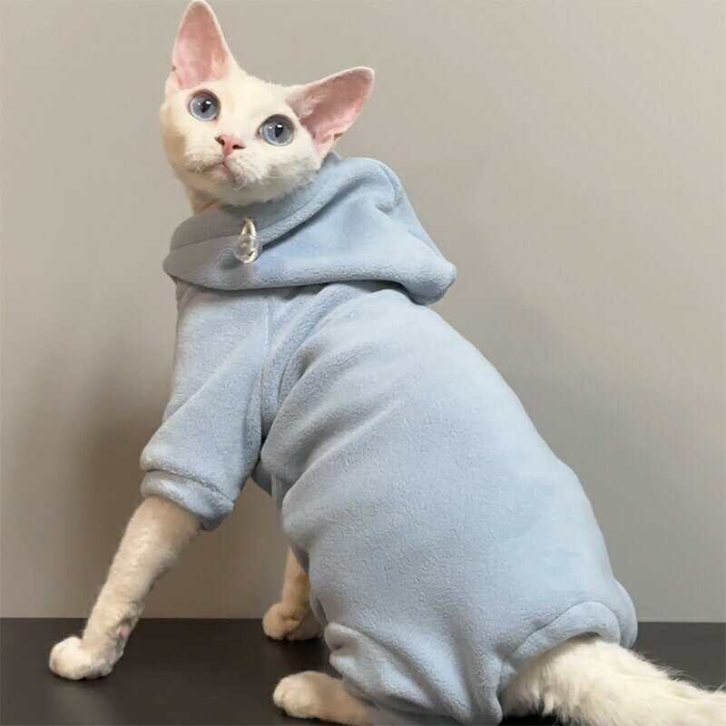 【最大P10】パーカー デボンレックス スフィンクス猫 キャットウェア 秋 冬 ふわふわ フード付き 寒さ対策 猫服 おしゃれ トレーナー 犬服 シャム 柔らかい 抜け毛対策 部屋着 ペット アビシニアン 着脱簡単 アウトドア コーニッシュレックス