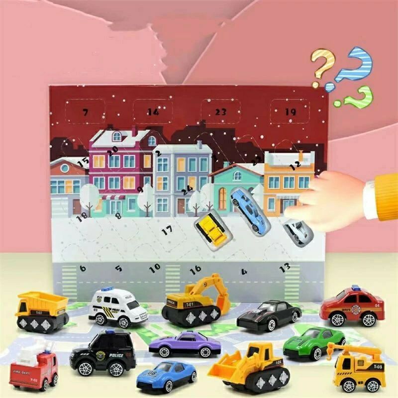 【最大2000OFF】アドベントカレンダー 2025 プルバックカー 男の子 子供 おもちゃ クリスマスプレゼント クリスマスギフト 車おもちゃ ミニカー クリスマス カウントダウン カレンダー プレゼント　ギフト 3