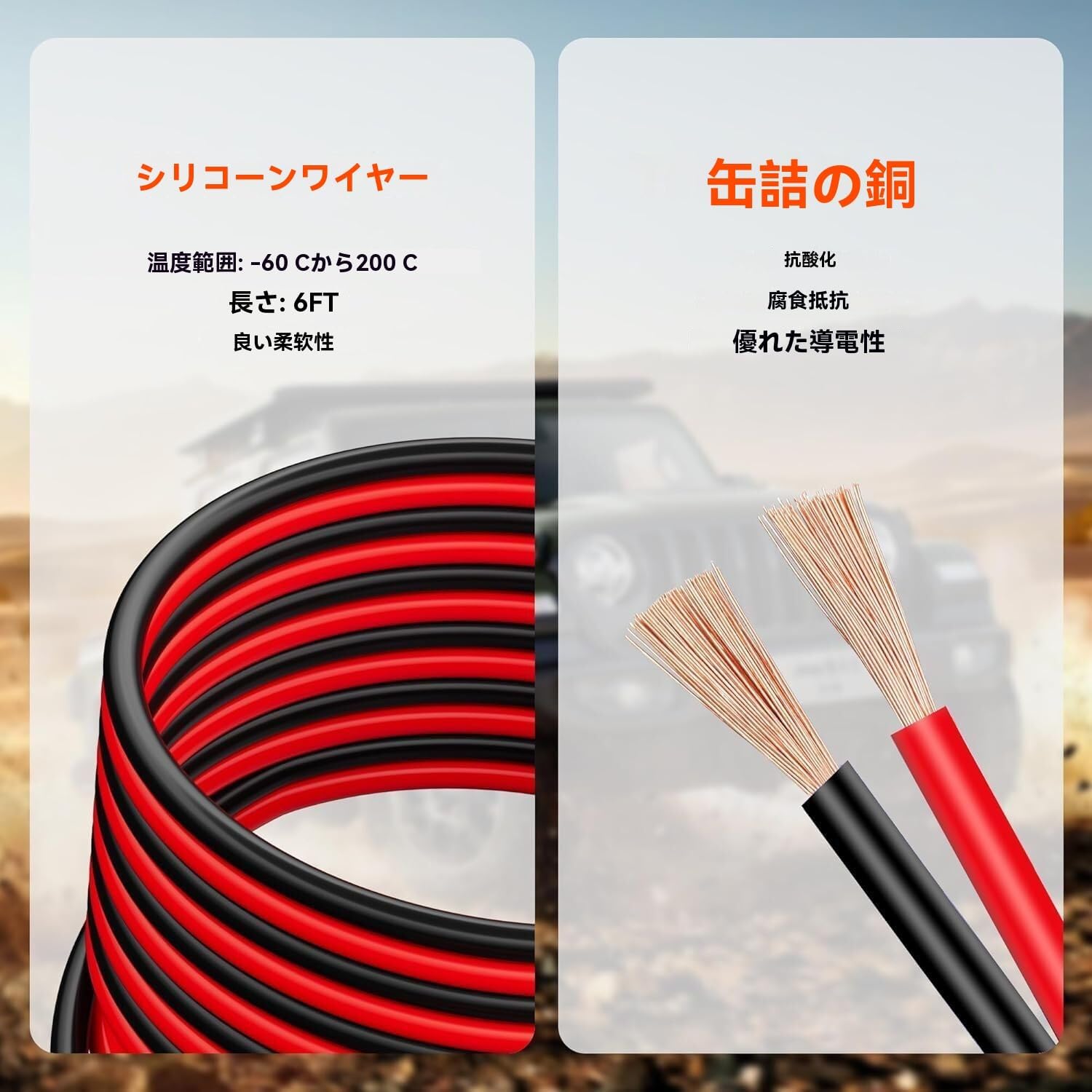 マキタ対応、車用ジャンプスターター、18V バッテリー BL1830 BL1840 BL1850 BL1860 用、1.8m、12 AWGケーブル用ジャンプキット(電池含まず)