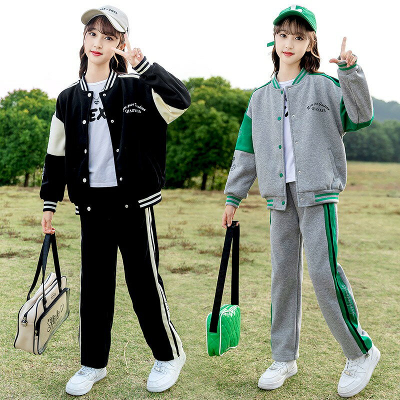 Rakuten - 子供服 子ども服 女の子 男の子 ジャージ セットアップ キッズ 上下 ジュニア 韓国 風 ファッション セット おしゃれ かわいい カジュアル 美脚 細身 長袖 ネオンカラー 黒 110 120 130 140 150 160
