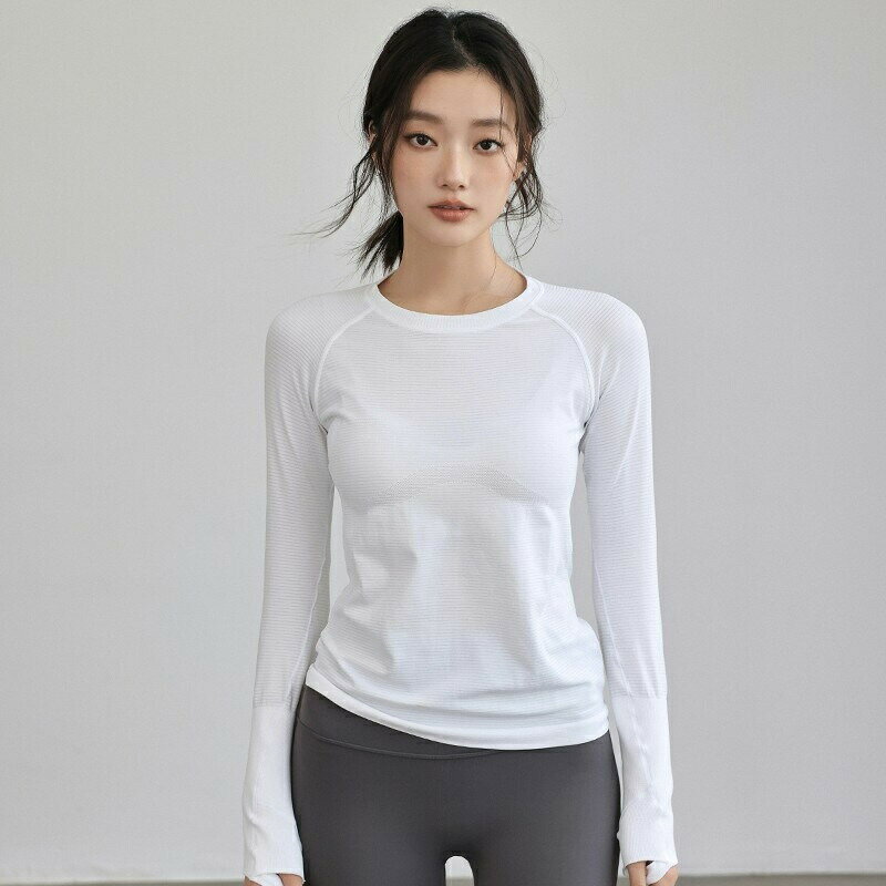 【SS最大P5】ヨガ 長袖 Tシャツ トップス 指穴付き レディース ヨガウェア スポー...