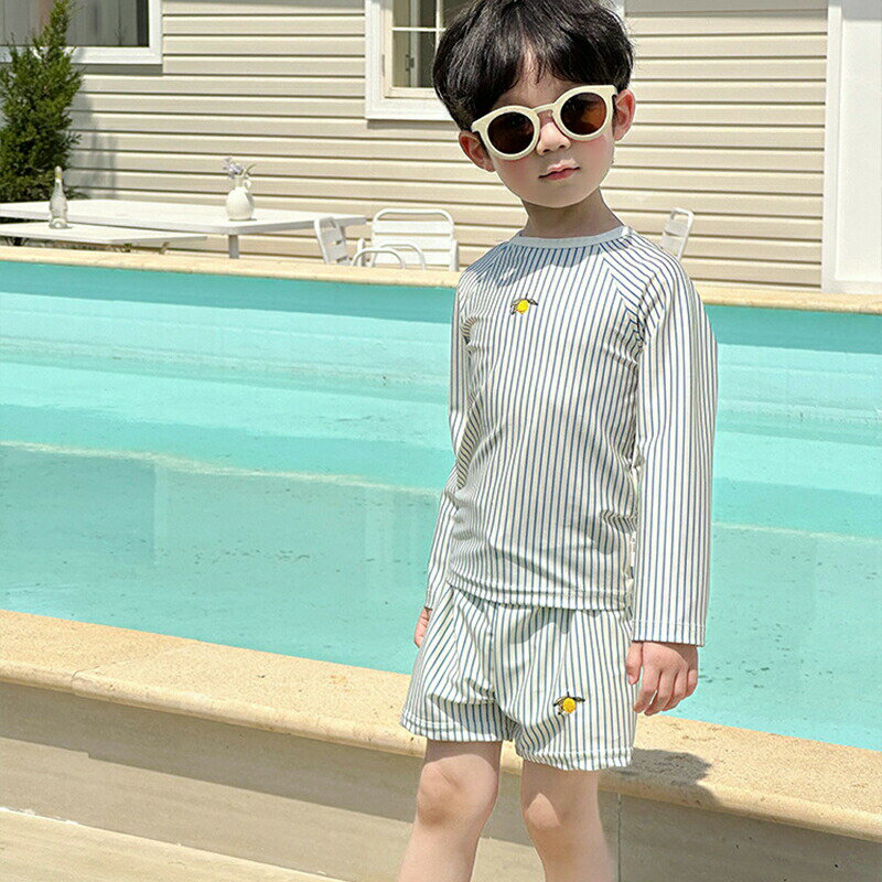 キッズ 水着 セパレート ラッシュガード 男の子 夏 海 プール 3点セット 長袖 水遊...