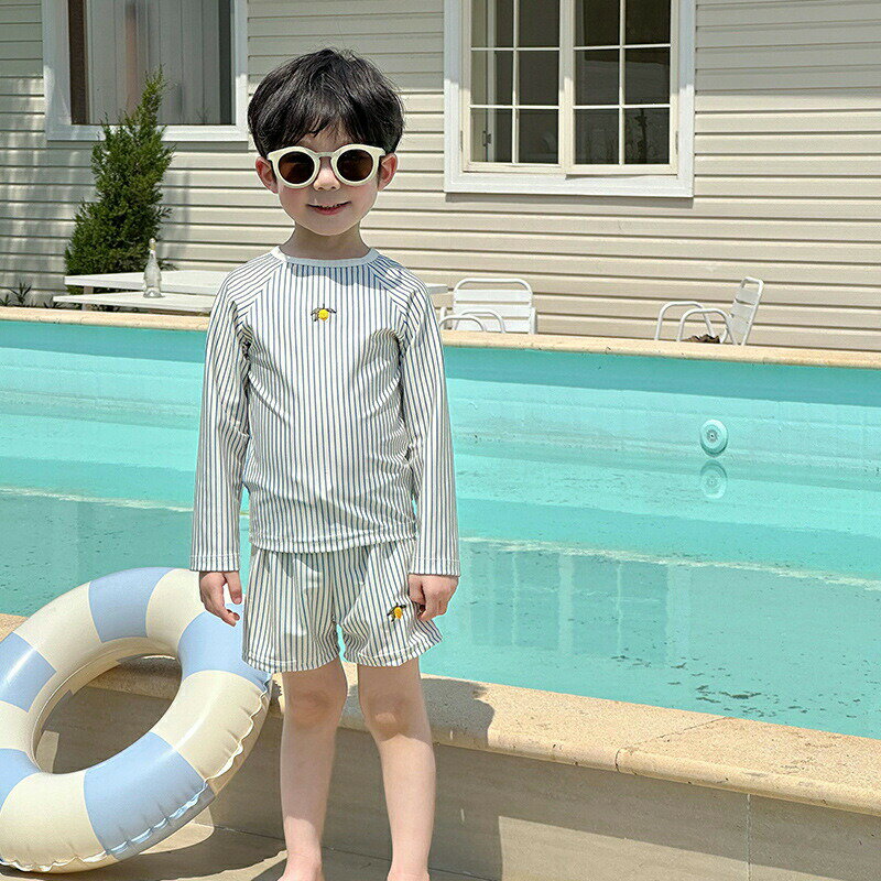 キッズ 水着 セパレート ラッシュガード 男の子 夏 海 プール 3点セット 長袖 水遊...