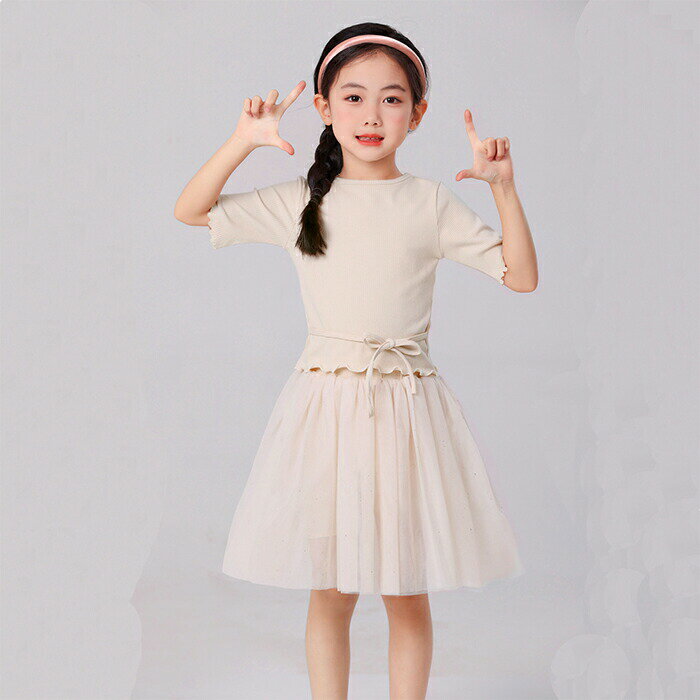 キッズスカート 子供服 女の子 チュチュスカート ミニスカート シャツ 半袖 フレア...