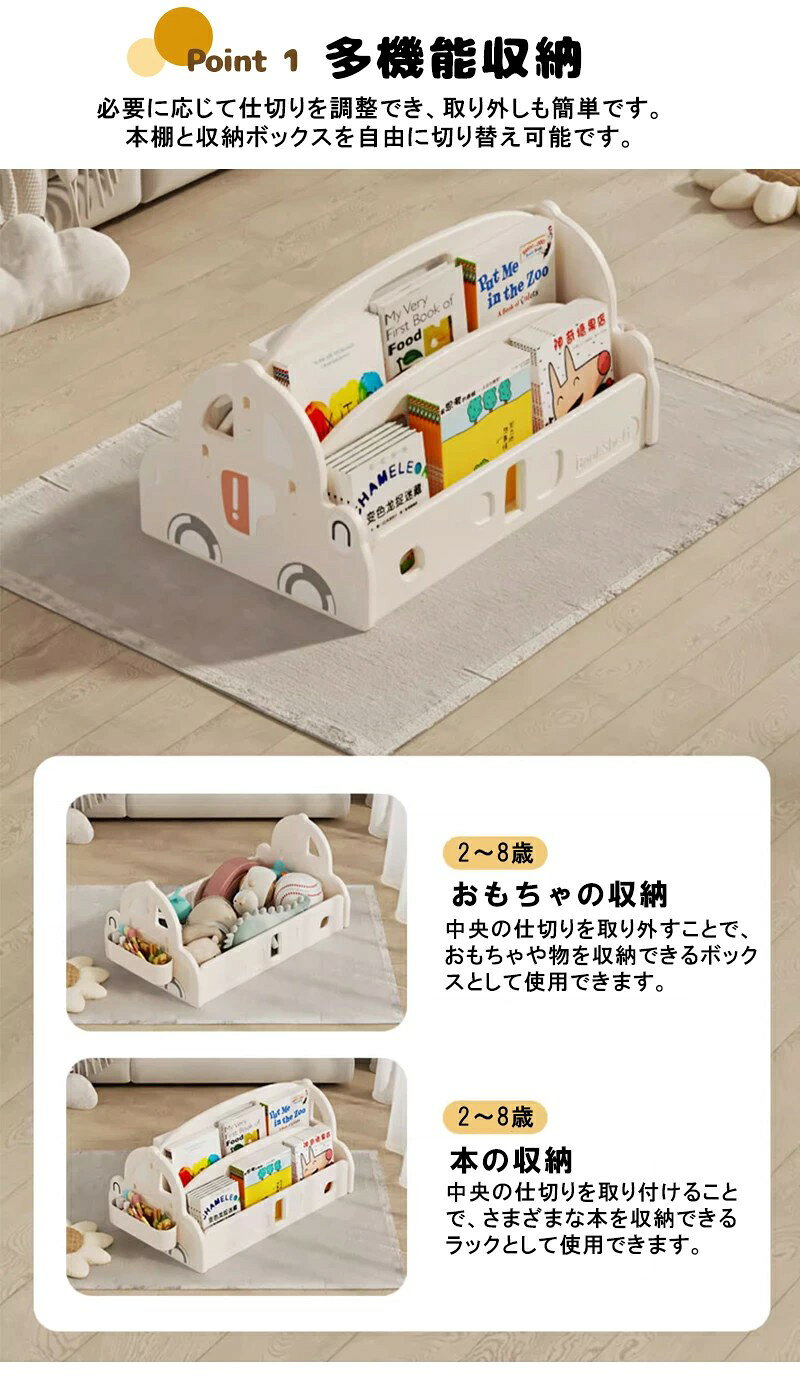 【SS半額OFF】絵本 ラック 子供 ロータイプ コンパクト おもちゃ箱 絵本棚 低い 組立簡単 おしゃれ コンパクトサイズ 絵本収納 おもちゃ収納 リビングラック 子供用本棚 収納ラック ブックラック キッズ 子供 子供部屋 本棚 シンプル プラスチッ [3]