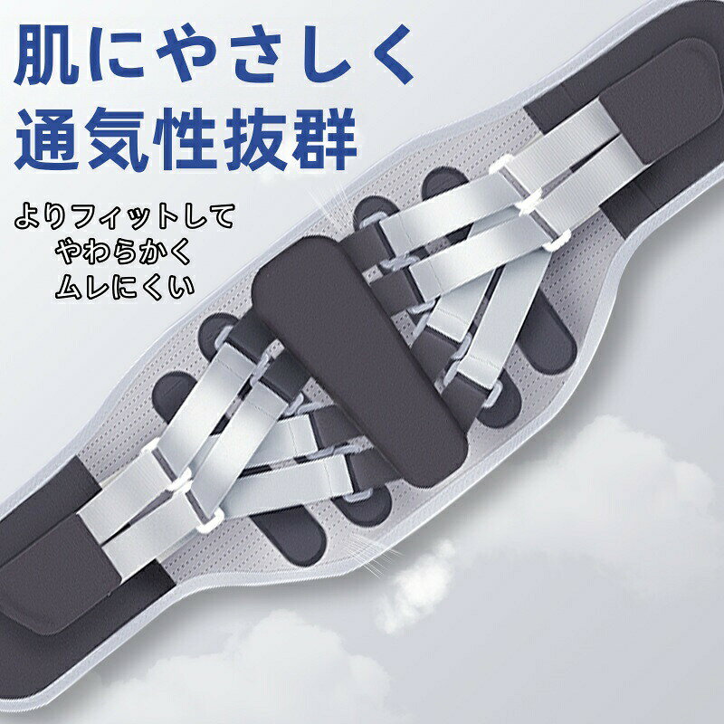 日用雑貨ヤブーショップ楽天市場店の腰サポーター ベルト 人体工学設計 腰 サポーター 腰椎ベルト 腰用コルセット 男女兼用 超柔軟 3Dニットメッシュ構造 蒸れない フィット性重視 強力固定サポーター 軽量 二重加圧式｜アングル3