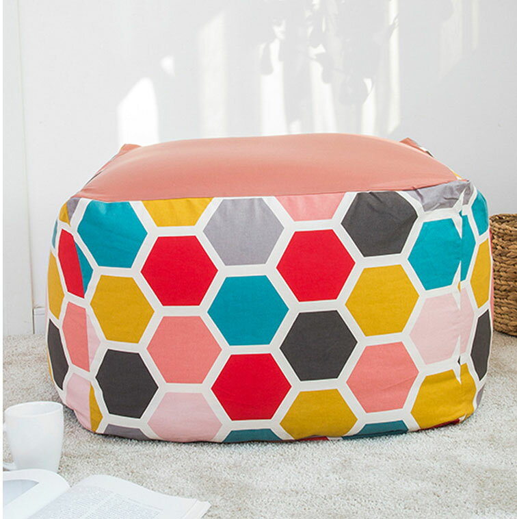 ＼マラソン最大2000OFF／子供ビーズクッション カバー 単品 55×55×38cm ビーズ クッションカバー 洗える ウォッシャブル 洗濯 単色 シンプル 伸びる 伸縮 ストレッチ ビーズソファー ファスナー 取り外し 替え おしゃれ