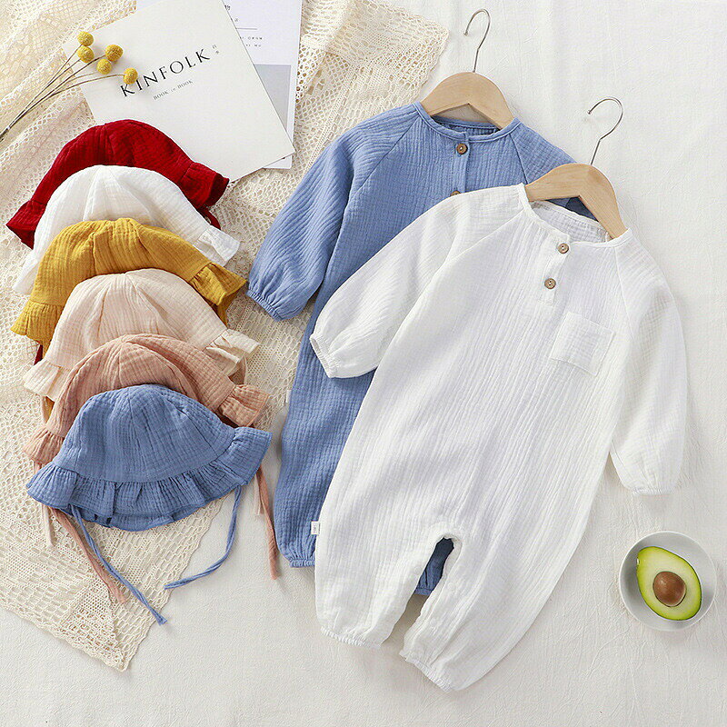 新生児服 ベビー服 パジャマ カバーオール ロンパース 帽子付き 全5カラー 長袖 ベビー ルームウエア ボディオール 春 夏 秋 おしゃれ 赤ちゃん 可愛い コットン 子供服 春 夏 秋 新生児服 出産祝い プレゼント ベビーウェア 女の子 男の子 柔らかい