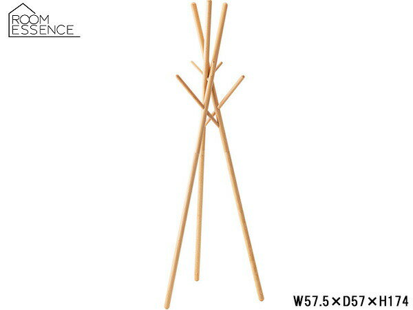 東谷 ハンガー ナチュラル W57.5×D57×H174 WIS-551NA ポールハンガー コートハンガー ハンガーラック 北欧 メーカー直送 送料無料