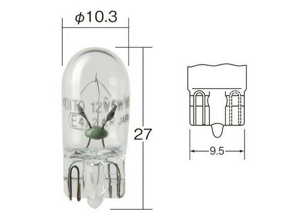 白熱 バルブ 計器 表示 ランプ ライト ウェッジ 24V 5W W2.1×9.5d T10 クリア 10個 一般 ノーマルバルブ 小糸製作所 小糸 KOITO 1683 3