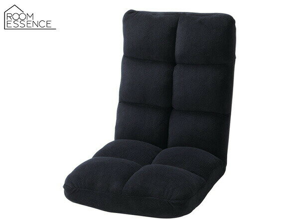 【BLACK FRIDAY期間中エントリーP5倍】東谷 もこもこリクライナー ブラック 黒 座椅子 一人 リクライニング チェア おしゃれ FKC-006BK あずまや メーカー直送 送料無料