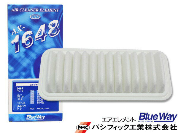 パッソ KGC10 KGC15 エアエレメント エアー フィルター クリーナー パシフィック工業 BlueWay AX-1648