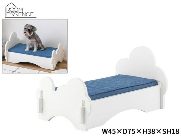 【BLACK FRIDAY期間中エントリーP5倍】東谷 ペットベッド ホワイト W45×D75×H38×SH18 PET-69WH 組立式 猫型 かわいい おし...