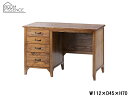東谷 ティンバー デスク ブラウン W112×D45×H70 PM-309 完成品 勉強机 机 木製 天然木 引き出し付 メーカー直送 送料無料