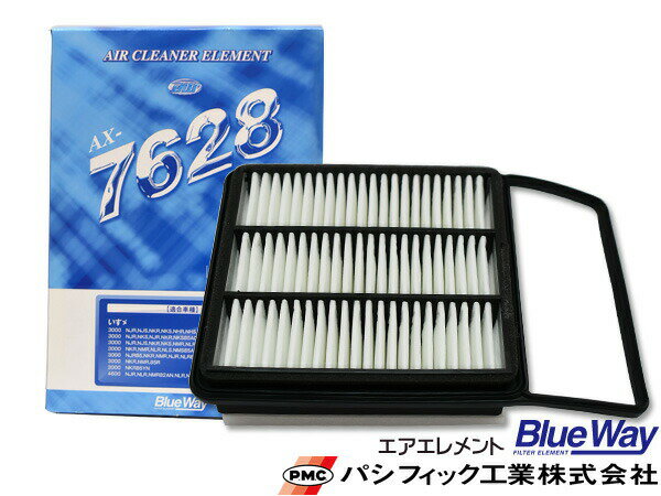 エルフ NHS85 NJR85 NJS85 NLS85 ターボ車 エアエレメント エアー フィルター クリーナー パシフィック工業 BlueWay AX-7628