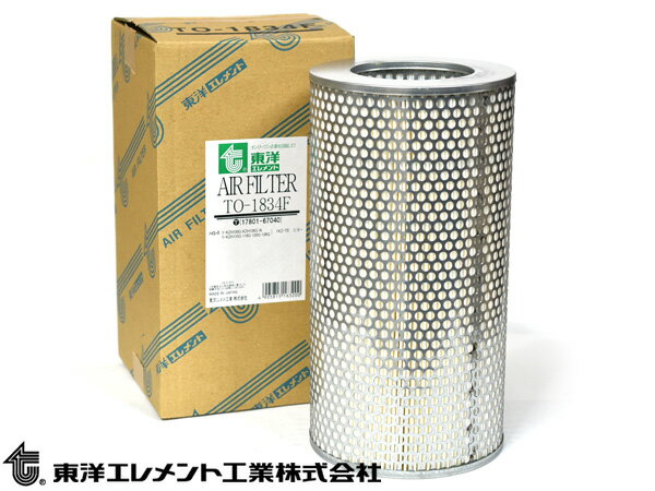 【BLACK FRIDAY期間中エントリーP5倍】ハイエース レジアスエース KDH225K エアエレメント エアー フィルター クリーナー 東洋エレメント TO-1834F H17.01〜H19.09
