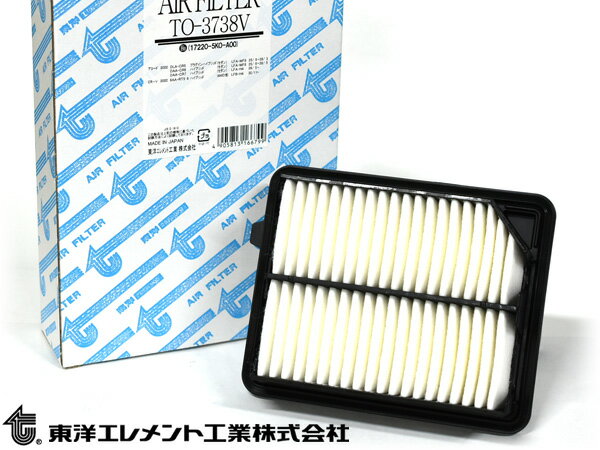 【一日限定ポイントup♪12/1限り】CR-V RT5 エアエレメント エアー フィルター クリーナー 東洋エレメント TO-3738V H30.08〜