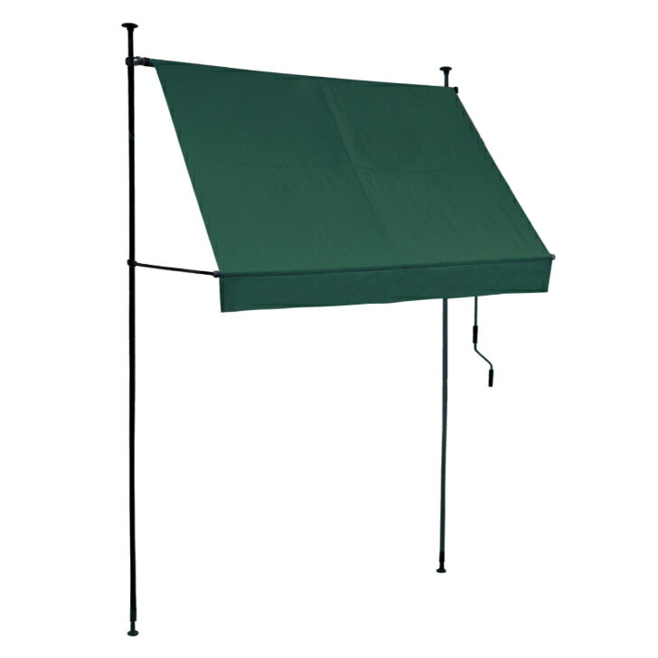 突っ張りオーニングテント 2m オーニング 突っ張り つっぱり 式 突っ張り棒 伸縮 角度調節 日除け 日よけ シェード サンシェード UVカット 遮光 遮熱 暑さ対策 雨除け 雨よけ マンション バルコニー 庭 屋外 後付け 送料無料 おすすめ