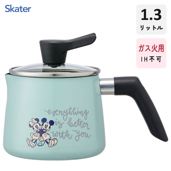 ◆メーカー取寄せ商品の為、欠品や生産終了等の理由により、発送までお時間いただく場合や、キャンセルさせて頂く場合がございます。 ▽商品の仕様 サイズ（約） 寸法：13.5cm 外寸：直径139×220×高さ162mm 満水容量(約) 1.3L 材質 本体：アルミニウム合金 ハンドル：フェノール樹脂 フタ 品名：強化ガラス製器具 フタ 強化の種類：全面物理強化 フタ リング：ステンレス鋼 ハンドル：フェノール樹脂 表面加工 内側：フッ素化樹脂塗膜加工 外側：焼付塗装 原産国 中国製 対応熱源 ガスコンロ・電気プレート・ハロゲンヒーター・シーズヒーター・ラジエントヒーター ご注意 ※IHでは使用できません。 ※電子レンジ・オーブン・グリルでは使用できません ※自動食器洗浄機・食器乾燥機は使用はしないでください。 ▽商品の説明 ●ひとつで7通りの使い方ができる便利なマルチポット！ ●お湯を沸かす以外にも、煮る・茹でる・炊く・炒める・揚げる・和えるなど、様々な使い方ができる便利な調理器具です！ ●具材や油が飛び散りにくい深型タイプ。 ●置き場所に困らないスタンド式のガラスフタ。 ●内面は汚れが落ちやすくお手入れ簡単なフッ素樹脂加工。 ●フタをしたまま湯切りができる注ぎ口。 ▼関連カテゴリー ⇒「片手鍋」一覧 ⇒特集「贈り物（ギフト）」一覧 ⇒「スケーター」の商品一覧