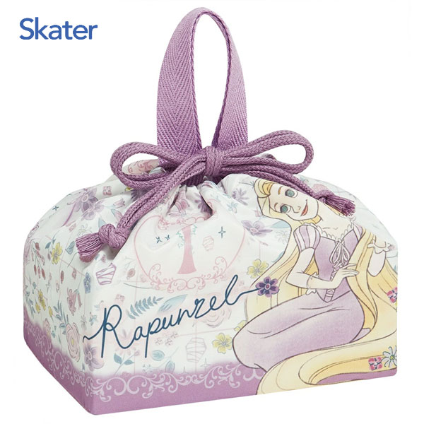 ランチ巾着 ラプンツェル26 スケーター KB7SN / 日本製 子供用 子ども用 こども用 キッズ用 園児 幼稚園 弁当袋 巾着袋 可愛い かわいい おしゃれ カワイイ オシャレ シンプル キャラクター ディズニー Disney 塔の上のラプンツェル パープル 紫 女の子
