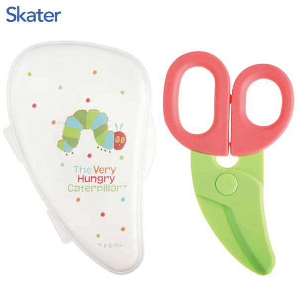 離乳食フードカッター はらぺこあおむし パステルフルーツ スケーター BFC1 / ハサミ はさみ カーブ刃 赤ちゃん ベビー 子ども こども 取り分け 便利 持ち運び ケース付き 食事 ご飯 かわいい キャラクター 男の子 女の子 /