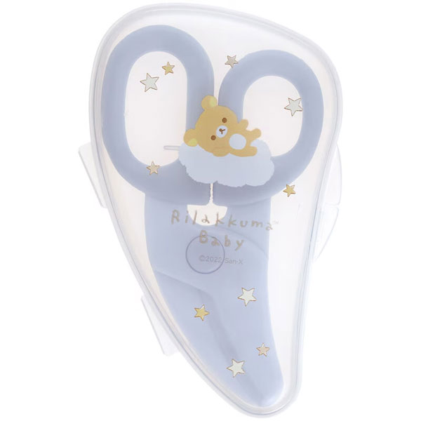 離乳食フードカッター リラックマ ベビー スケーター BFC1 / ハサミ はさみ カーブ刃 赤ちゃん ベビー 子ども こども 取り分け 便利 持ち運び ケース付き 食事 ご飯 かわいい キャラクター Rilakkuma Baby San-X サンエックス シンプル 男の子 女の子 /