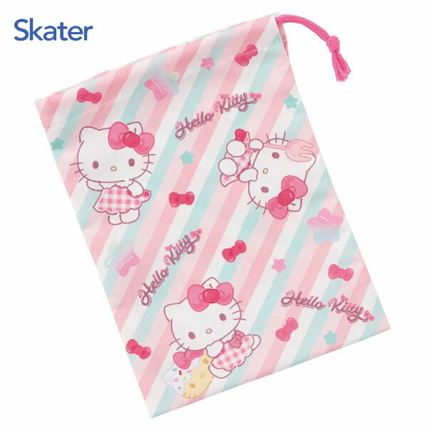 コップ袋 ハローキティ Fancy Snacks Sweets スケーター KB63SN / 日本製 巾着袋 コップ入れ 持ち運び ..