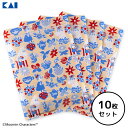 ラッピングバッグ (5枚入×2個セット) フラワーガーデン 貝印 ムーミン DN0609 / 日本製 10枚セット お菓子袋 ふくろ ギフト プレゼント ジッパ...