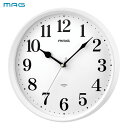 掛時計 ミドル ノア精密 MAG W-740 WH-Z / 壁掛け時計 掛時計 アナログ 連続秒針 静音 家庭 店舗 オフィス インテリア 雑貨 シンプル ミニ...